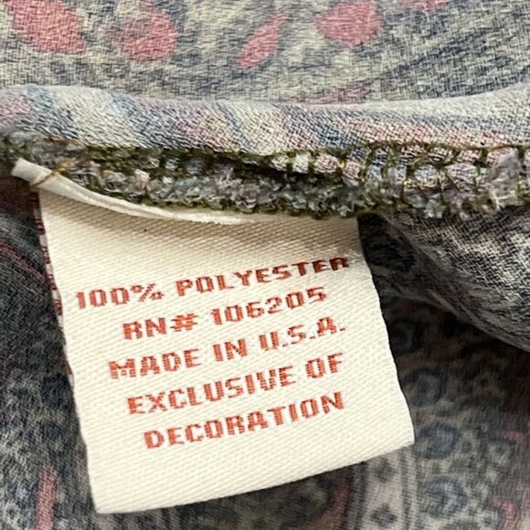 Sundance Womens M Embroidered Beaded Tank Top Long Sides Flowy Silky Paisley - Picture 11 of 11